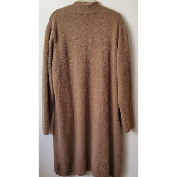 QIXING Womens Casual Open Front Knit Cardigan Long Sleeve Plush Cozy Warm - Picture 4 of 8